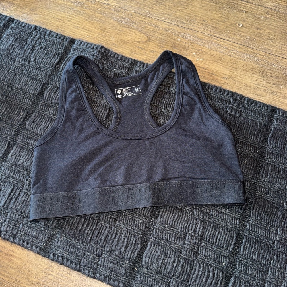 CULPRIT Black Spellout Women’s Comfy Sports Bra Size M Loungewear